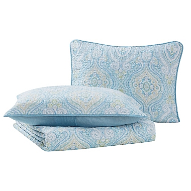 Tommy Bahama&reg; Turtle Cove 2-Piece Reversible Twin Quilt Set in Bluegrass. View a larger version of this product image.