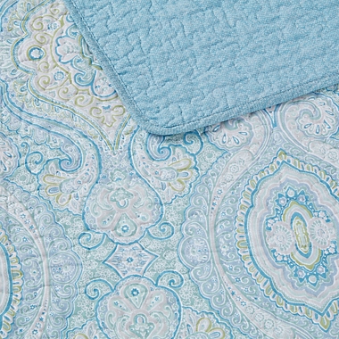 Tommy Bahama&reg; Turtle Cove 3-Piece Reversible King Quilt Set in Bluegrass. View a larger version of this product image.