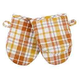 Harvest 2-Pack Cotton Mini Mitts in Plaid
