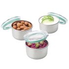 Alternate image 2 for Smash 2 oz. Stainless Steel Mini Pots with Lids (Set of 3)