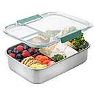 Alternate image 2 for Smash 40.5 oz. 3-Compartment Stainless Steel Bento Box with Lid