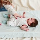 Alternate image 5 for goumi Organic Cotton Romper in Storm Grey