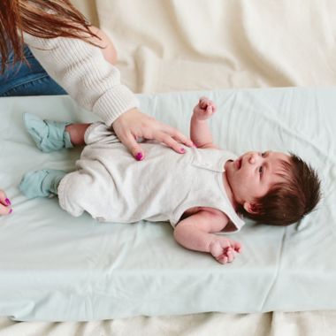 goumi Organic Cotton Romper in Storm Grey. View a larger version of this product image.