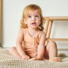 Alternate image 3 for goumi Organic Cotton Romper in Poppy