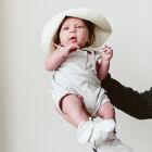 Alternate image 4 for goumi Organic Cotton Romper in Storm Grey
