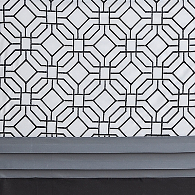 510 Design Donnell Embroidered and Pieced Shower Curtain in Black/Gray. View a larger version of this product image.