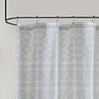 Alternate image 2 for Urban Habitat Lizbeth Cotton Clip Jacquard Shower Curtain in White/Indigo