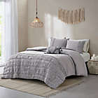 Alternate image 1 for Madison Park Doreen Cotton 4-Piece Full/Queen Comforter Set in Grey
