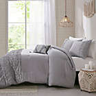 Alternate image 2 for Madison Park Doreen Cotton 4-Piece Full/Queen Comforter Set in Grey