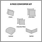 Alternate image 9 for Madison Park Keilani Cotton Printed 8-Piece King Comforter Set in Aqua