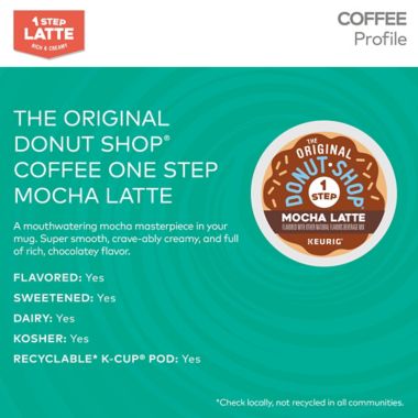 The Original Donut Shop&reg; Mocha Latte Coffee Keurig&reg; K-Cup&reg; Pods 20-Count. View a larger version of this product image.