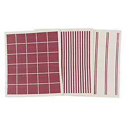 Simply Essential™ Mixed Swedish Dish Cloths in Red (Set of 3)
