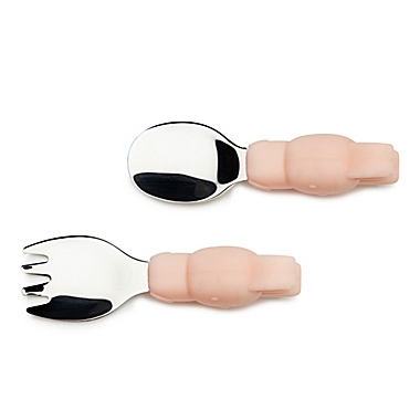 Loulou Lollipop Bunny Learning Spoon and Fork Set. View a larger version of this product image.