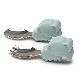 Loulou Lollipop Elephant Learning Spoon and Fork Set