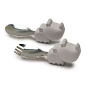 Loulou Lollipop Rhino Learning Spoon and Fork Set