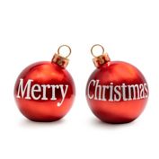 H for Happy&trade; "Merry Christmas" Painted Holiday Ornament in Red