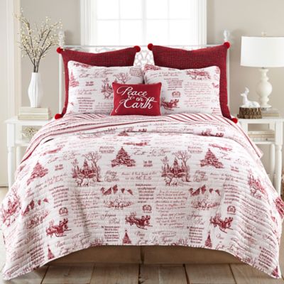 Red Christmas Quilt Set Full/Queen Size Bedspread Coverlet with Santa Claus Snowman Plaid Patchwork Quilts Xmas Lightweight Reversible Quilt with Snowflake Moose Plaid Christmas Bed Set