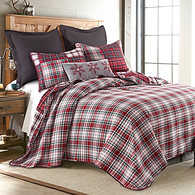 Patchwork Nights 3-Piece Reversible King Quilt Set in Red/Black. View a larger version of this product image.