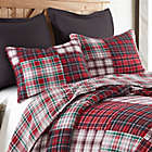 Alternate image 3 for Patchwork Nights 3-Piece Reversible King Quilt Set in Red/Black