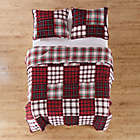 Alternate image 4 for Patchwork Nights 3-Piece Reversible King Quilt Set in Red/Black