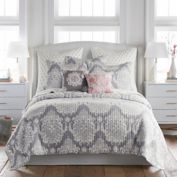 Levtex Home Belhaven 3-Piece Reversible King Quilt Set in Grey