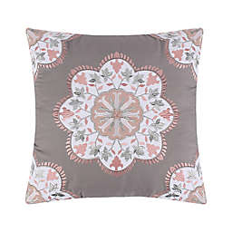 Levtex Home Belhaven Embroidered Square Throw Pillow in Pink