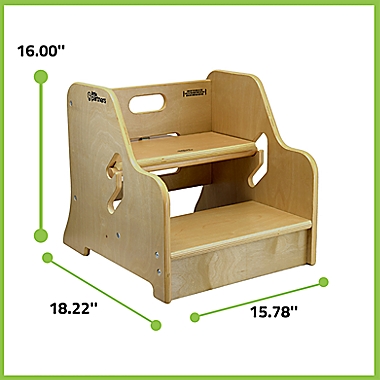 The Little Partners&trade; StepUp Step Stool in Natural. View a larger version of this product image.
