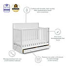 Alternate image 4 for Storkcraft Luna 4-in-1 Crib with Drawer in White