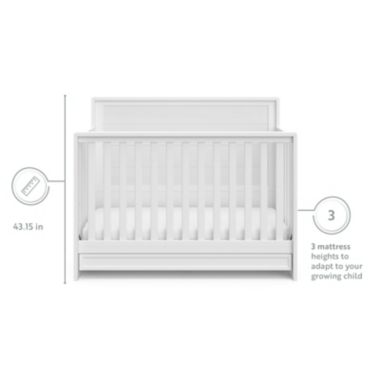 Storkcraft&reg; Luna 4-in-1 Crib with Drawer in White. View a larger version of this product image.