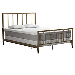 Cosmo Living Blair Metal Bed Frame in Brass