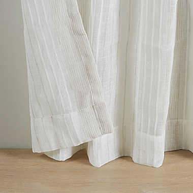 Bee &amp; Willow&trade; Sheer Multi-Stripe 84-Inch Window Curtain Panel in Linen (Single). View a larger version of this product image.