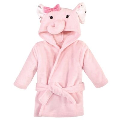 Hudson Baby Size 0-9M Elephant Plush Bathrobe In Pink