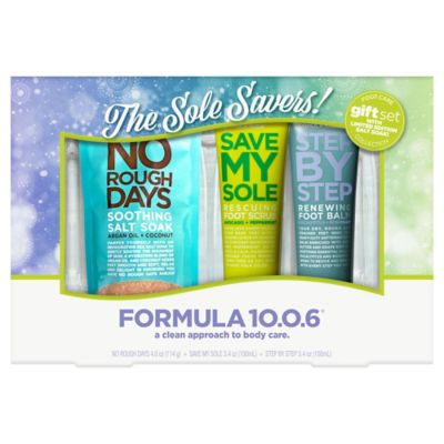 Formula 10.0.6&reg; 3-Piece The Sole Savers! Foot Care Gift Set with Limited Edition Salt Soak