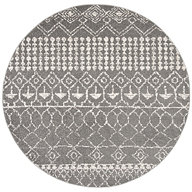 Safavieh Tulum 6&#39;7 Riviera Round Area Rug in Grey. View a larger version of this product image.