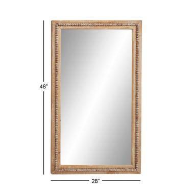 Ridge Road D&eacute;cor Boho Style Wood Wall Mirror. View a larger version of this product image.