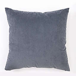 Freshmint Corda Solid Ribbed Woven Square Throw Pillow in Dusty Blue