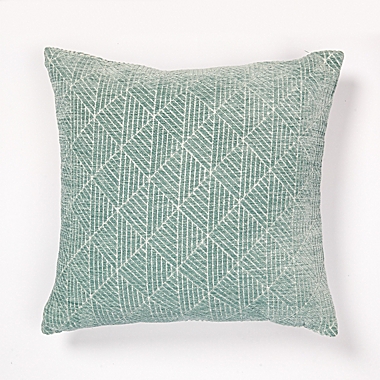Freshmint Logan Reversible Jacquard Square Throw Pillow in Blue Surf. View a larger version of this product image.