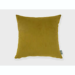 Freshmint Corda Solid Ribbed Woven Square Throw Pillow in Going Green