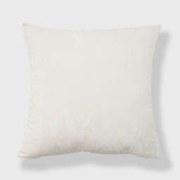 Freshmint 20-Inch Yaffa Crushed Velvet Square Throw Pillow in White
