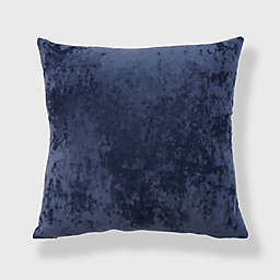 Freshmint 20-Inch Yaffa Crushed Velvet Square Throw Pillow in Navy
