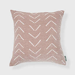 Freshmint Synovve Chenille Artesian Square Throw Pillow in Smoke Grey