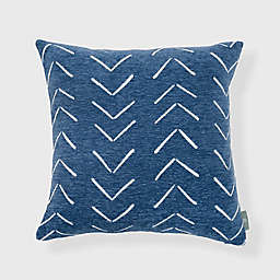Freshmint Synovve Chenille Artesian Square Throw Pillow in Stellar Blue