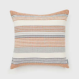 EverGrace® Freja Woven Stripe Square Throw Pillow in Lion Brown