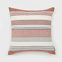 EverGrace® Freja Woven Stripe Square Throw Pillow in Copper Brown