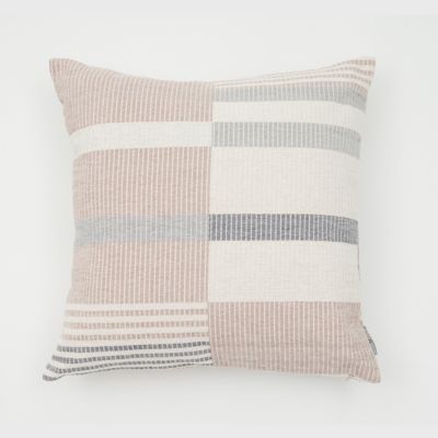 EverGrace&reg; Olov Asymmetrical Stripe Square Throw Pillow in Light Taupe