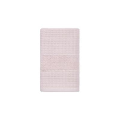 Haven&trade; Organic Cotton Waffle &amp; Terry Hand Towel in Blush Peony