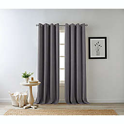 Bee & Willow&trade; Home Hadley 95-Inch 100% Blackout Curtain Panel in Charcoal (Single)