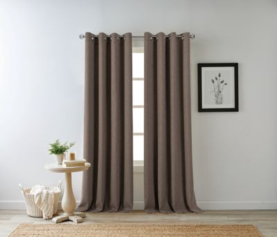 Brown Blackout Curtains Bed Bath Beyond, Brown And Gray Blackout Curtains