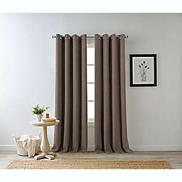 Bee & Willow&trade; Home Hadley 108-Inch 100% Blackout Curtain Panel in Chocolate (Single)