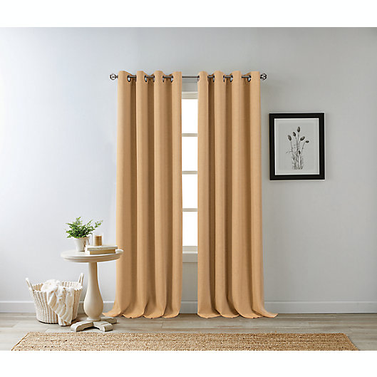 Alternate image 1 for Bee & Willow™ Home Hadley 63-Inch 100% Blackout Curtain Panel in Mustard (Single)